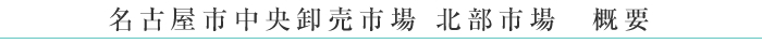 名古屋市中央卸売市場 北部市場 概要